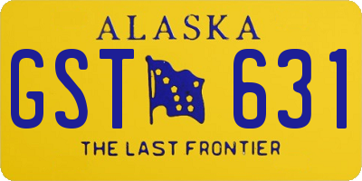 AK license plate GST631