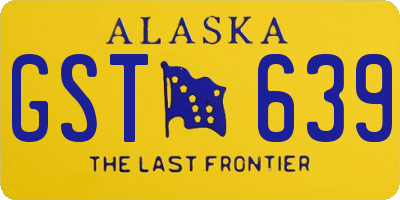 AK license plate GST639