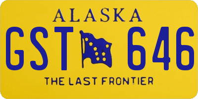 AK license plate GST646