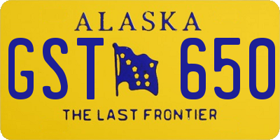 AK license plate GST650