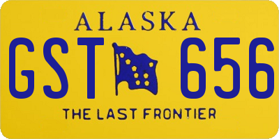 AK license plate GST656