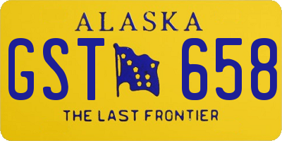 AK license plate GST658