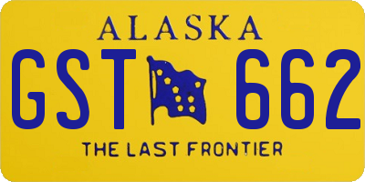 AK license plate GST662