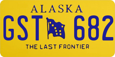 AK license plate GST682