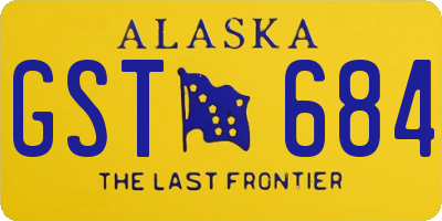 AK license plate GST684