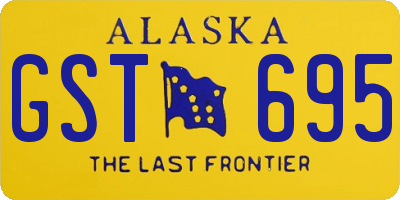 AK license plate GST695