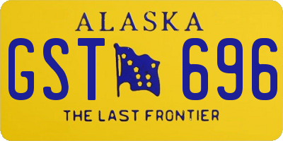 AK license plate GST696