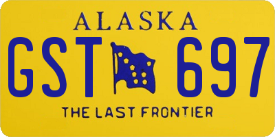 AK license plate GST697