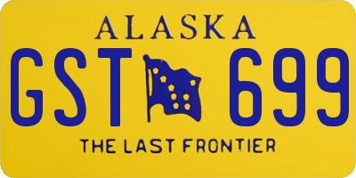 AK license plate GST699