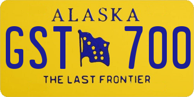AK license plate GST700
