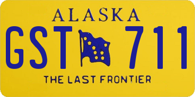 AK license plate GST711