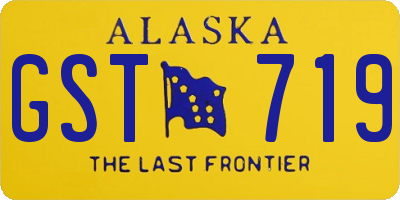 AK license plate GST719