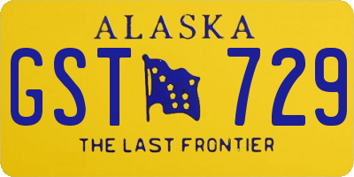 AK license plate GST729