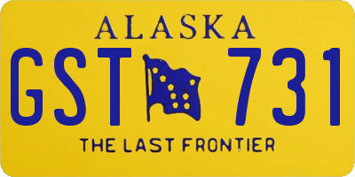 AK license plate GST731