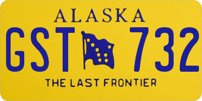AK license plate GST732