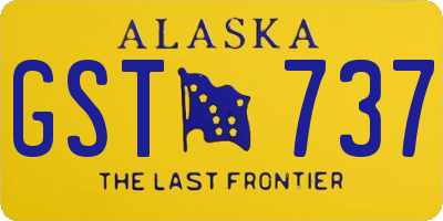 AK license plate GST737
