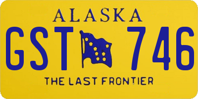 AK license plate GST746