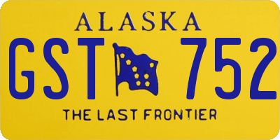 AK license plate GST752