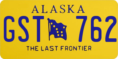 AK license plate GST762