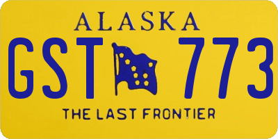 AK license plate GST773