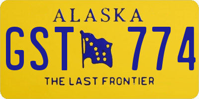 AK license plate GST774