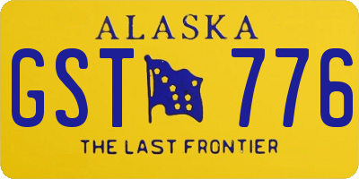 AK license plate GST776