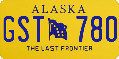 AK license plate GST780