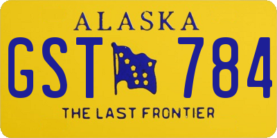 AK license plate GST784