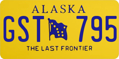 AK license plate GST795