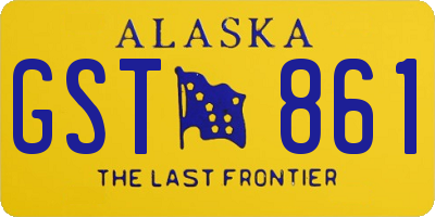 AK license plate GST861