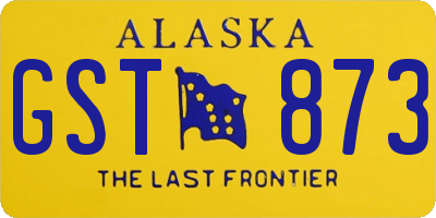 AK license plate GST873