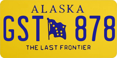AK license plate GST878