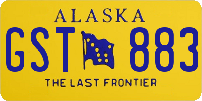 AK license plate GST883