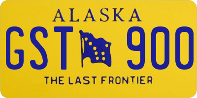 AK license plate GST900