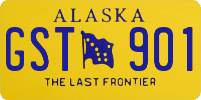 AK license plate GST901