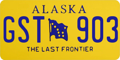 AK license plate GST903