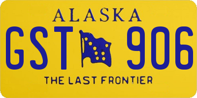 AK license plate GST906
