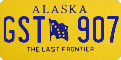 AK license plate GST907