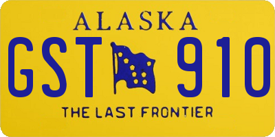 AK license plate GST910