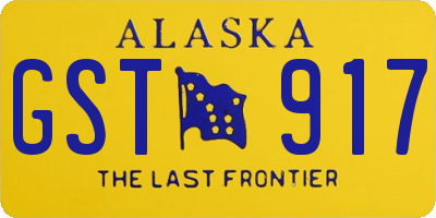 AK license plate GST917