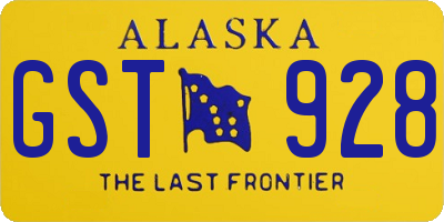 AK license plate GST928