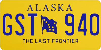 AK license plate GST940