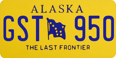 AK license plate GST950