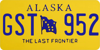 AK license plate GST952