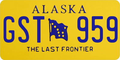 AK license plate GST959