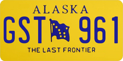 AK license plate GST961