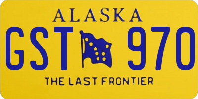 AK license plate GST970