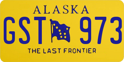 AK license plate GST973