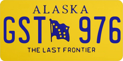 AK license plate GST976