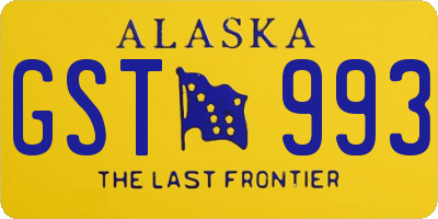 AK license plate GST993